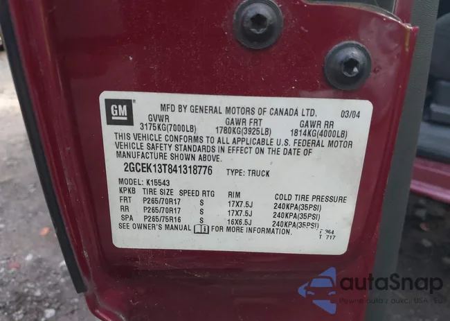 2GCEK13T841318776: 42853988