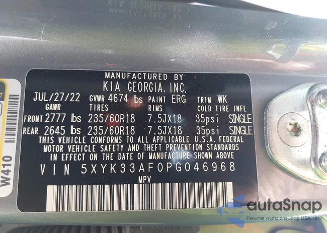 5XYK33AF0PG046968: 42854089