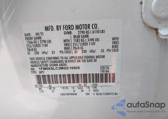 1FM5K8LC3MGC10928: 42854145