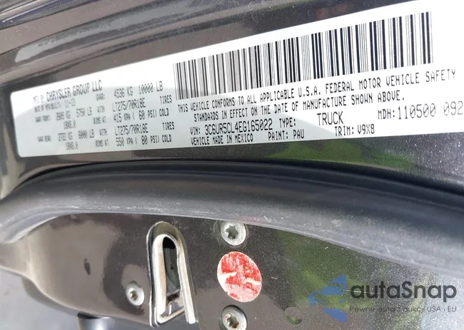 3C6UR5CL4EG165022: 42853486