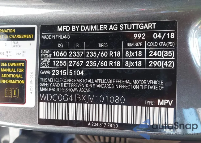 WDC0G4JBXJV101080: 42853801