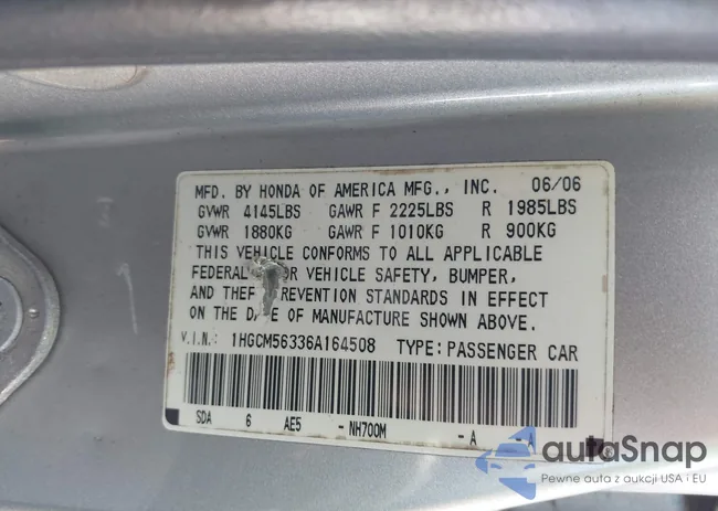 1HGCM56336A164508: 42854831