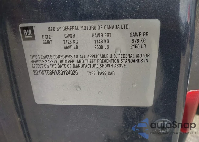 2G1WT58NX89124026: 42854865