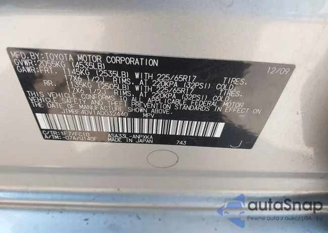 JTMBF4DV1AD032440: 42855074