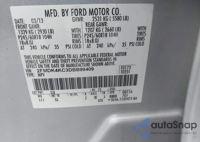 2FMDK4KC3DBB99409: 42855142