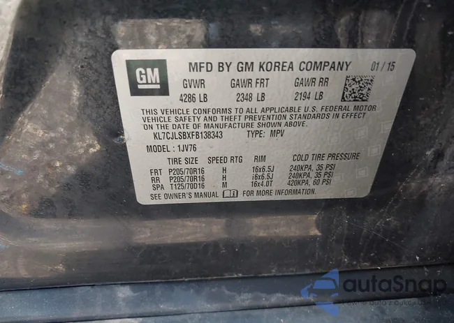 KL7CJLSBXFB138343: 42854479