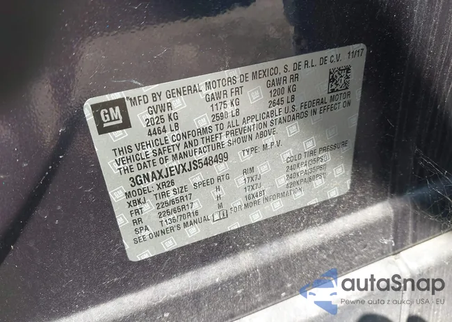 3GNAXJEVXJS548499: 42854509