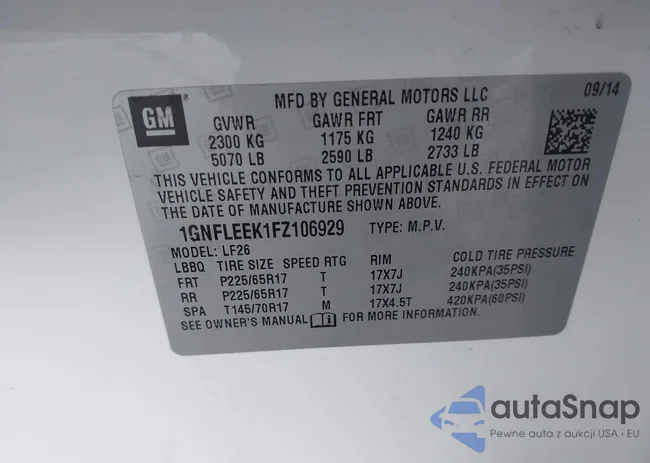 1GNFLEEK1FZ106929: 42854517