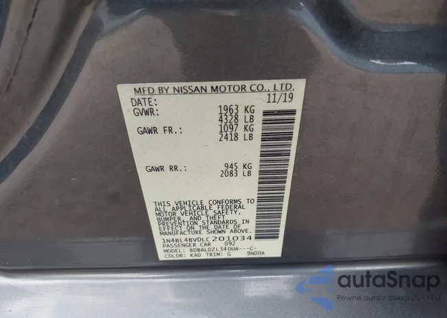 1N4BL4BV0LC201034: 42854538