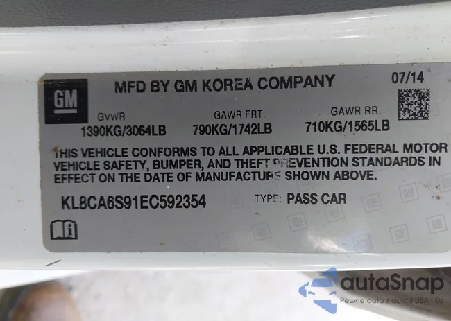 KL8CA6S91EC592354: 42856222