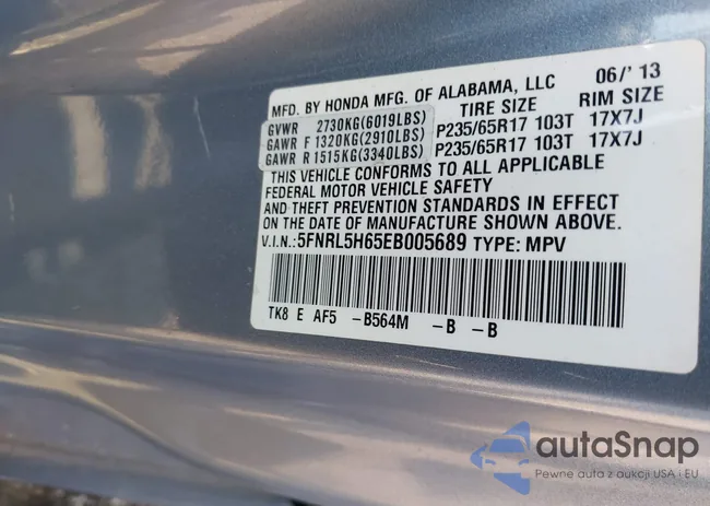 5FNRL5H65EB005689: 42855561