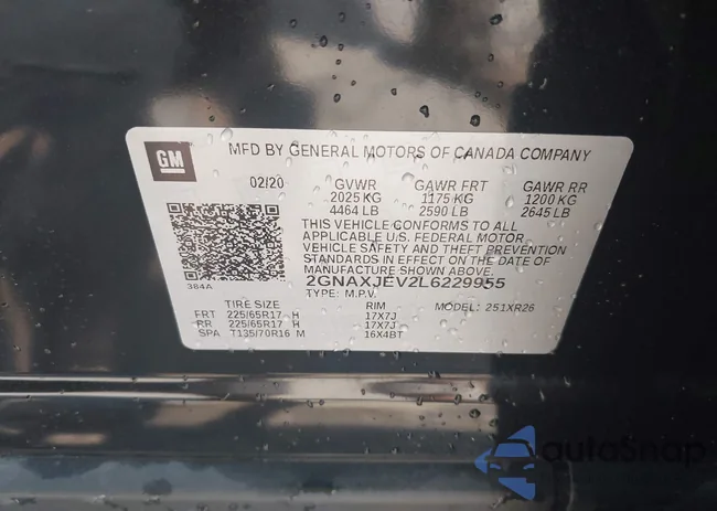 2GNAXJEV2L6229955: 42855562