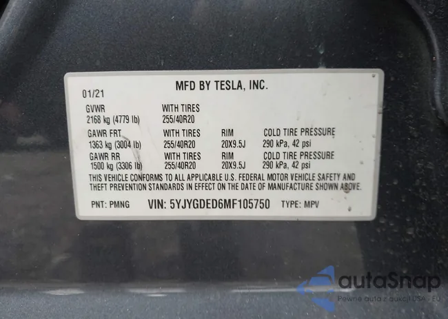 5YJYGDED6MF105750: 42855752