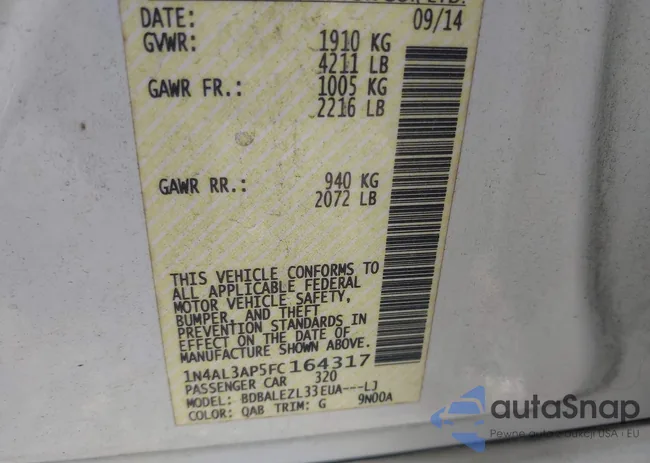 1N4AL3AP5FC164317: 42855802