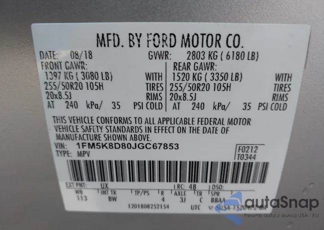 1FM5K8D80JGC67853: 42856886