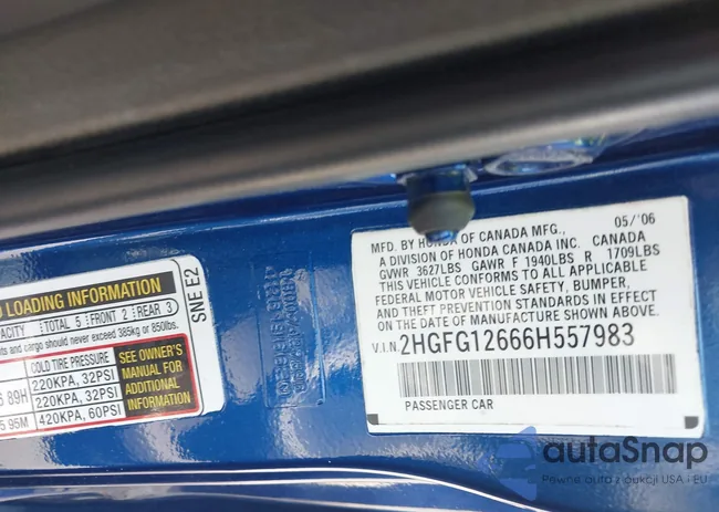 2HGFG12666H557983: 42857084