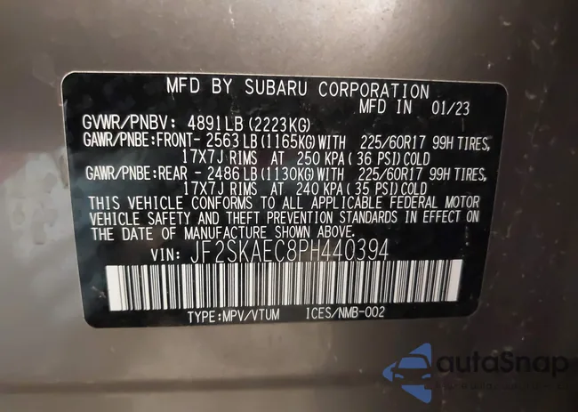 JF2SKAEC8PH440394: 42856416