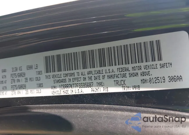 1C6RR7KT7FS595687: 42856479