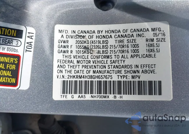 2HKRM4H38GH657675: 42856728