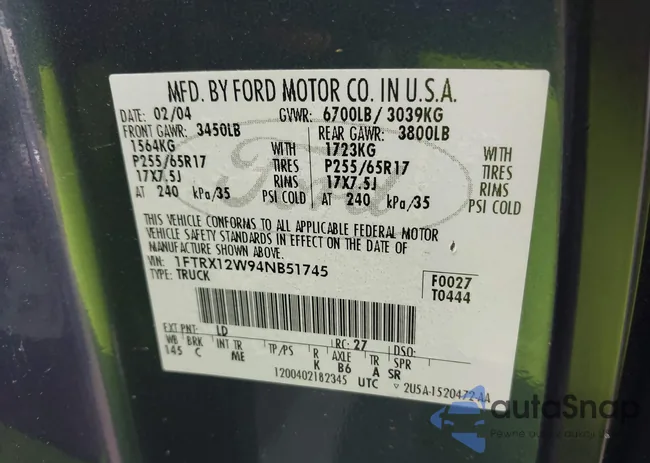 1FTRX12W94NB51745: 42857899