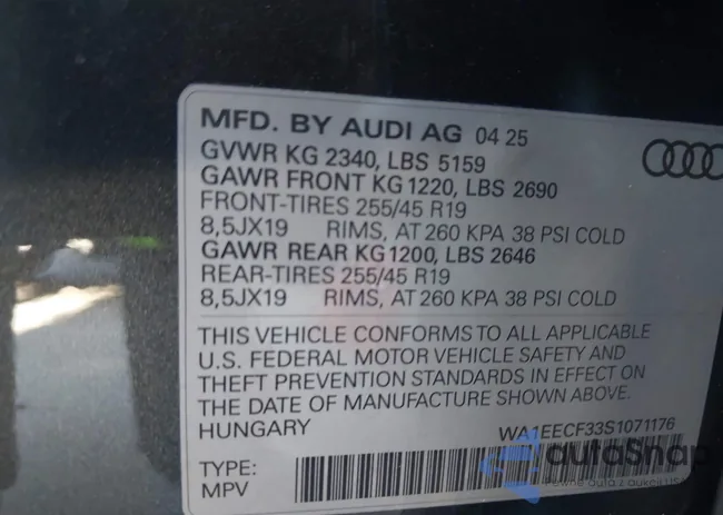 WA1EECF33S1071176: 42857988