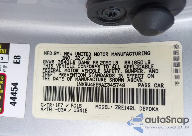 1NXBU4EE5AZ345748: 42858068