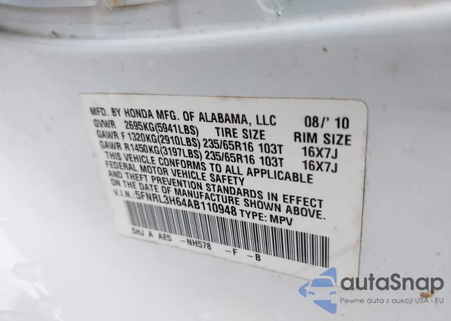 5FNRL3H64AB110948: 42858075