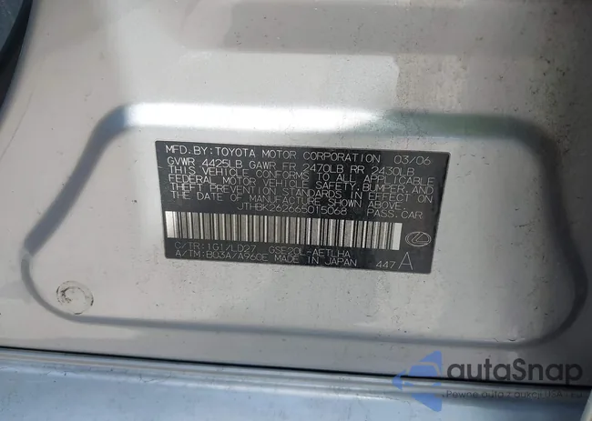 JTHBK262665015068: 42858109