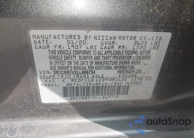 3N1CN8EVXLL869734: 42858291