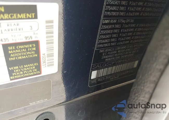 SALGS2FV8HA360204: 42858411