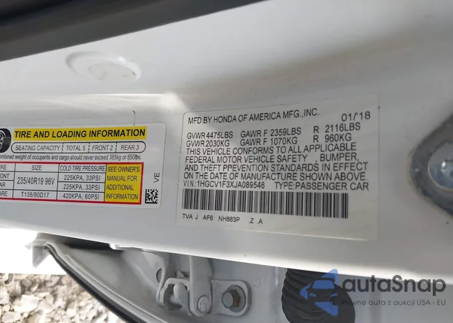 1HGCV1F3XJA089546: 42857506