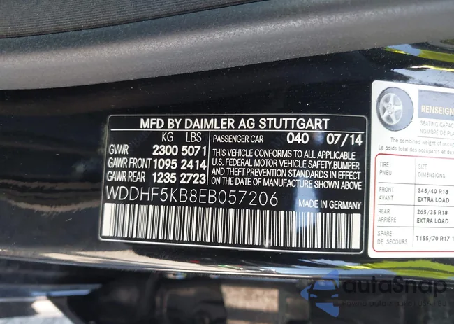 WDDHF5KB8EB057206: 42857535