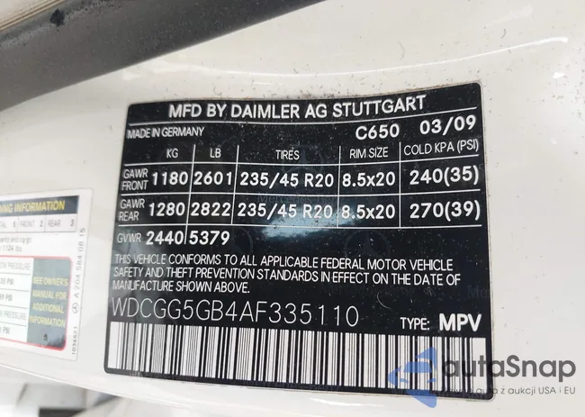 WDCGG5GB4AF335110: 42857569