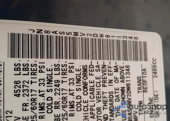 JN8AS5MV2DW611348: 42857613