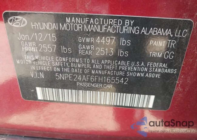 5NPE24AF6FH165542: 42857718