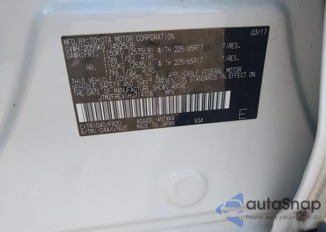 JTMZFREV1HJ714708: 42857801