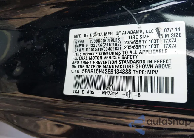 5FNRL5H42EB134388: 42858817