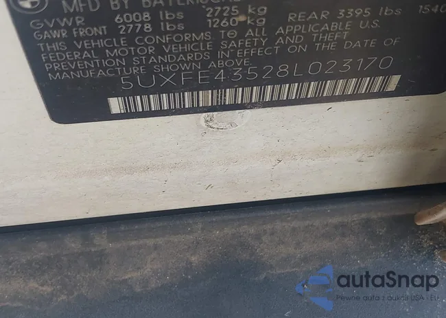 5UXFE43528L023170: 42858915