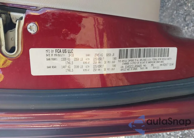 2C4RDGCG1JR264025: 42859012