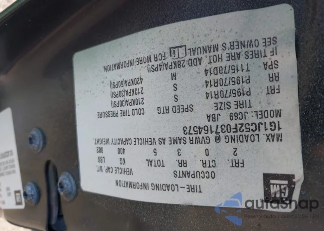 1G1JC52F037164573: 42859100