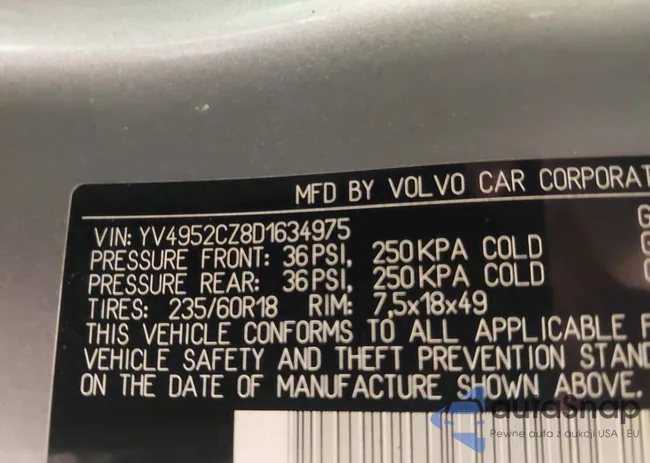 YV4952CZ8D1634975: 42859263