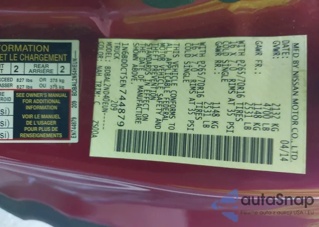 1N6BD0CT5EN744879: 42859373