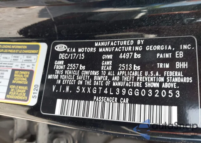 5XXGT4L39GG032053: 42858723