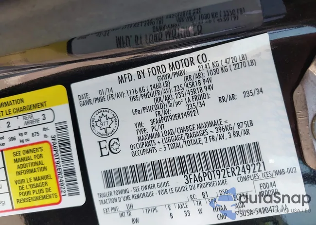 3FA6P0T92ER249221: 42858795