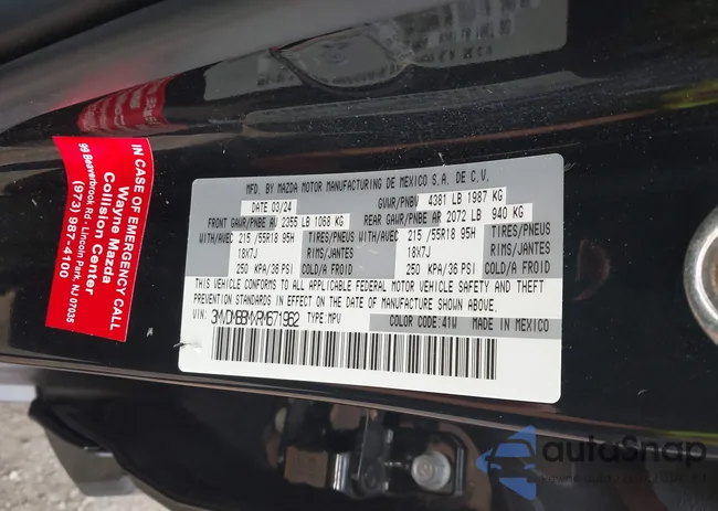 3MVDMBBMXRM671962: 42859855