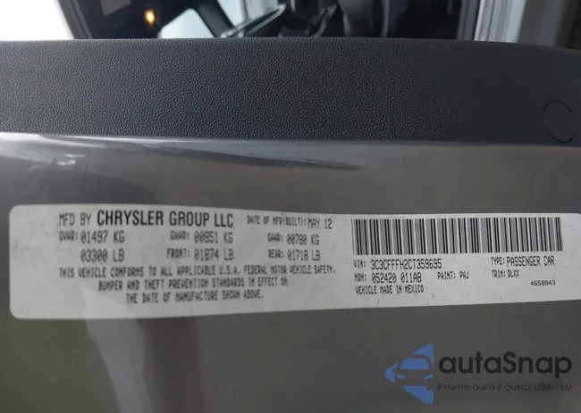 3C3CFFFH2CT359695: 42860111