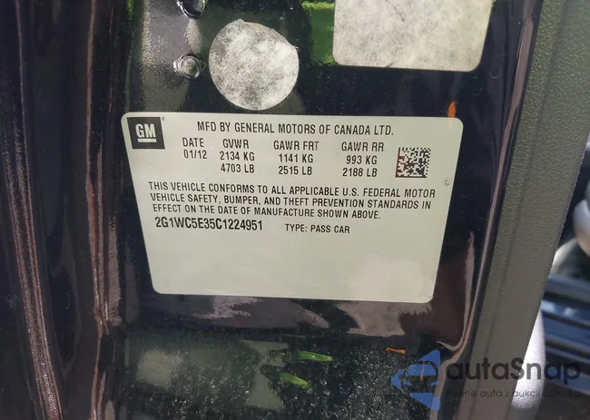 2G1WC5E35C1224951: 42860263