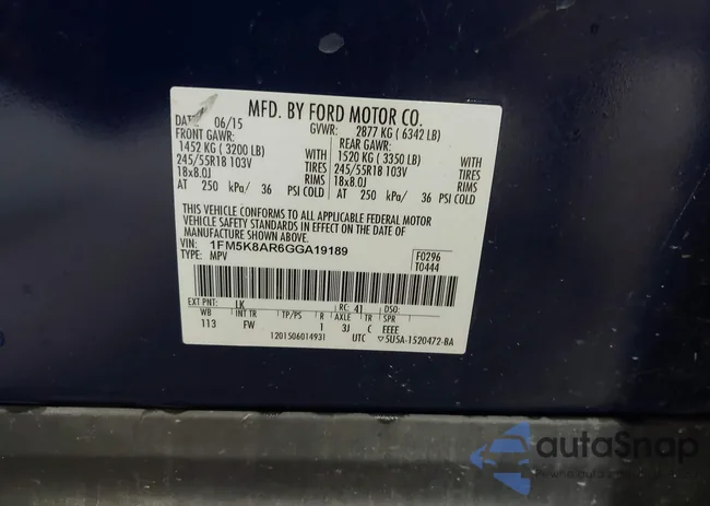 1FM5K8AR6GGA19189: 42860296