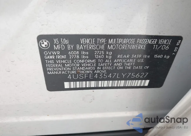 4USFE43547LY75627: 42860846