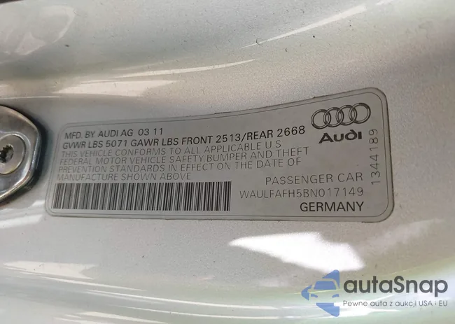 WAULFAFH5BN017149: 42861158